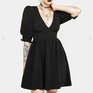 Disturbia Divination Textured Mini Dress Black US 10